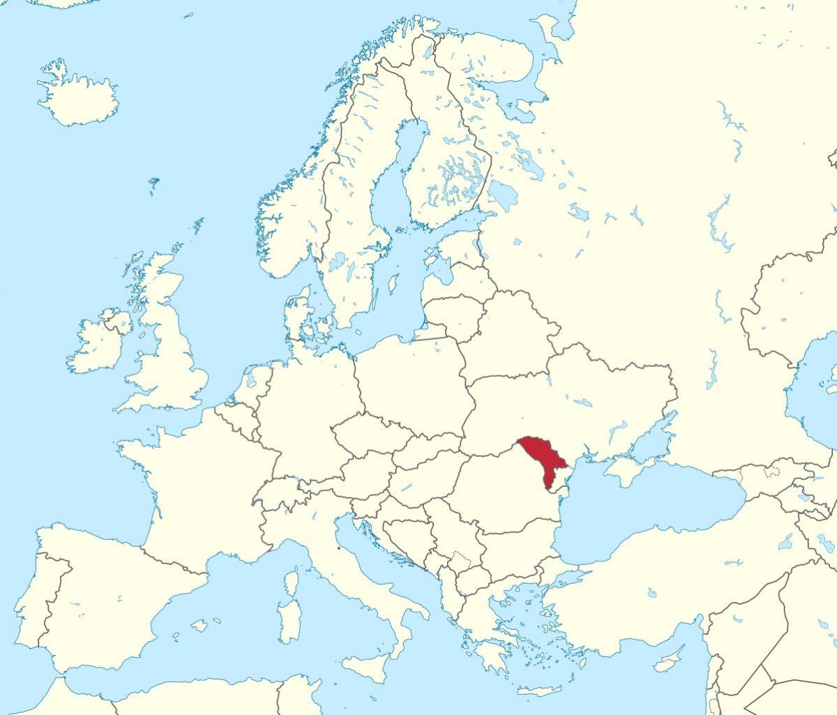 Moldova Avrupa haritası 