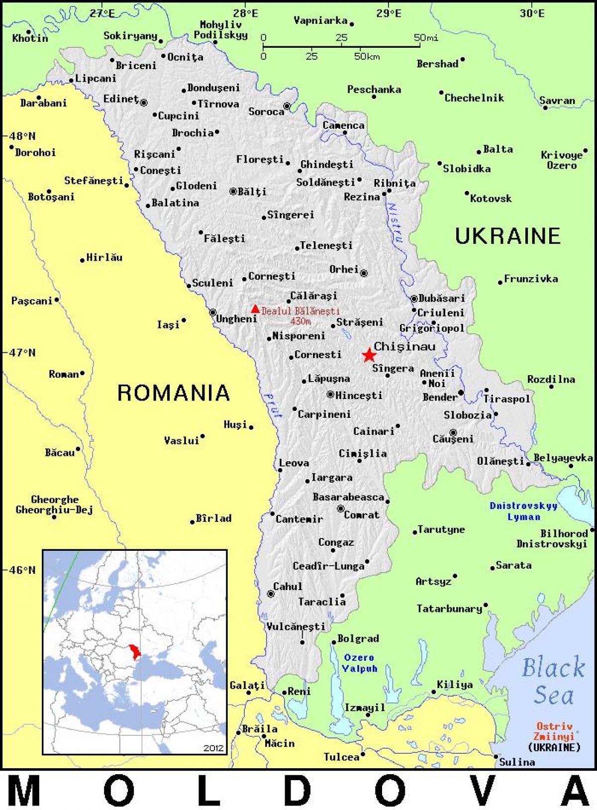 Moldova haritası ülke 